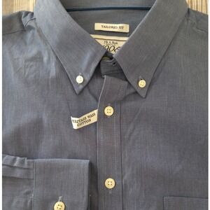 Jos A Bank Heritage Wash Cotton Tailored Fit LS Blue Button Down Shirt Sz XL NWT